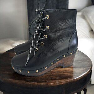 OPENING CEREMONY Black Leathern Platform Boots Size 6 / 36